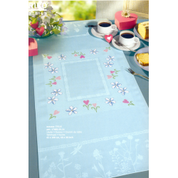 Chemin de table bleu ciel