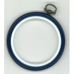 Cadre tambour bleu Ø 7.5 cm