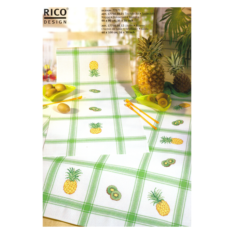 Chemin de table quadrillé vert