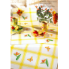 Chemin de table quadrillé jaune