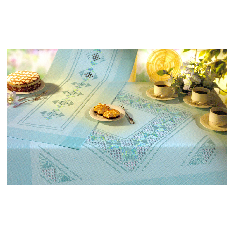 Nappe Hardanger bleue 8 fils