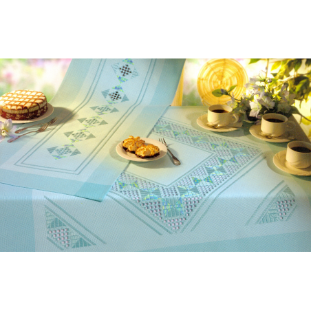 Nappe Hardanger bleue 8 fils