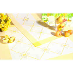Nappe Hardanger bord jaune 8 fils