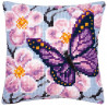 Coussin Papillon mauve