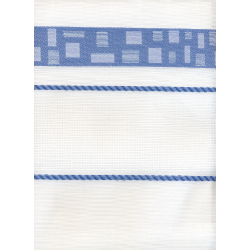 Linge carré bleu