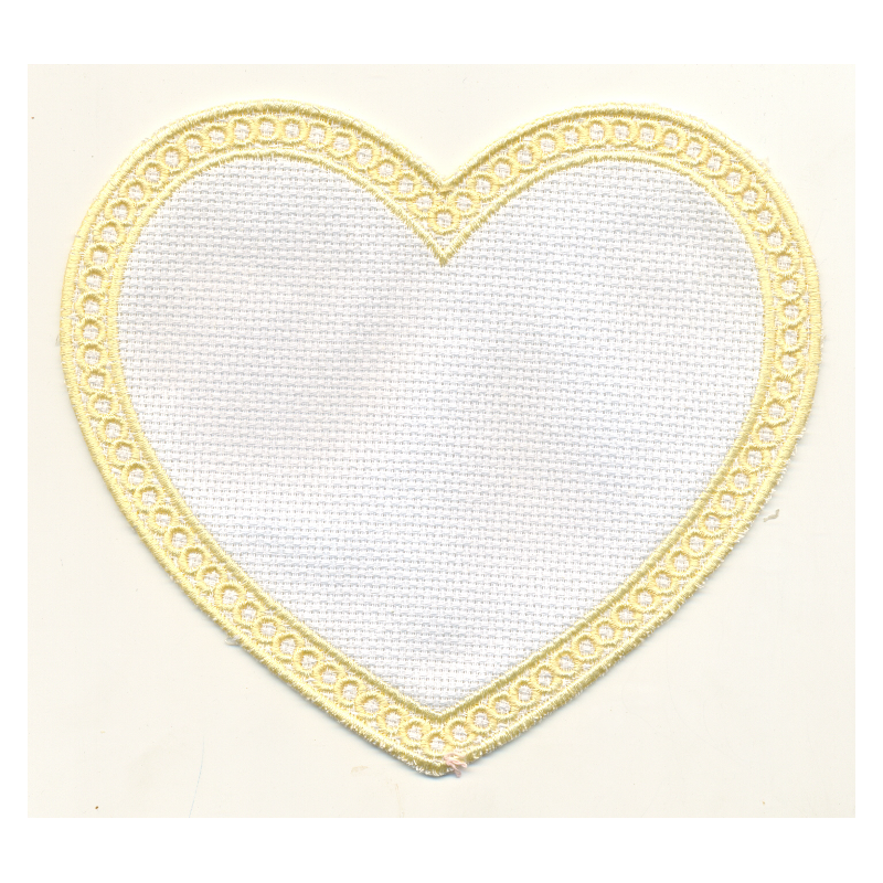 Applique coeur jaune