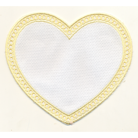 Applique coeur jaune