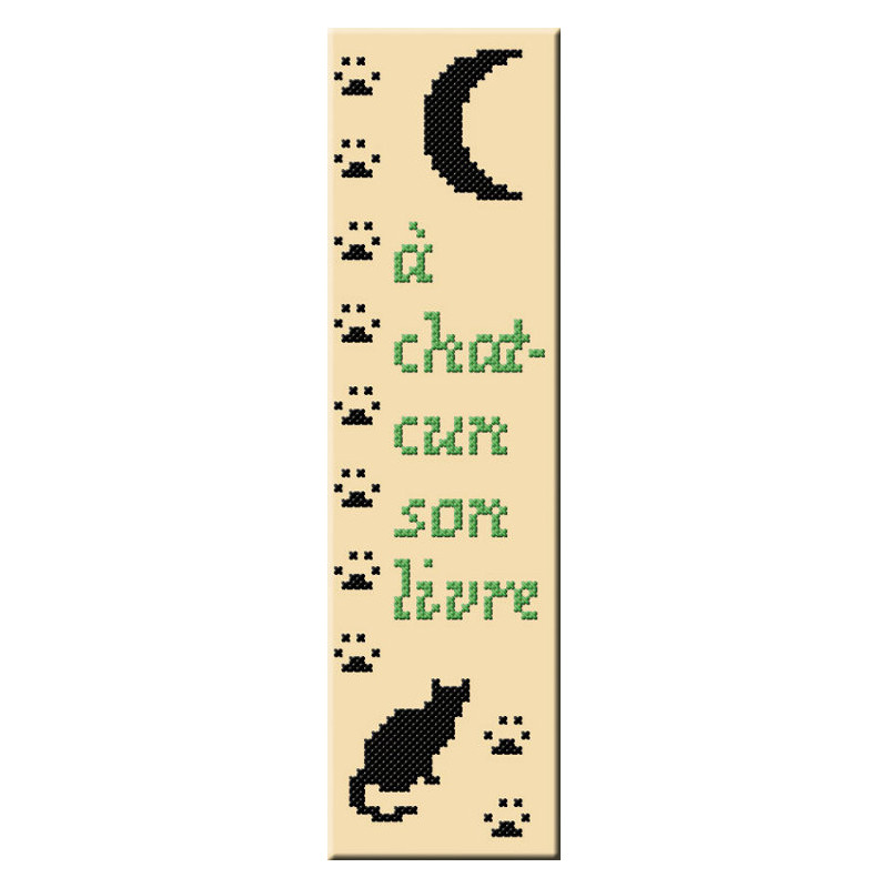 Marque page A chat-cun son livre