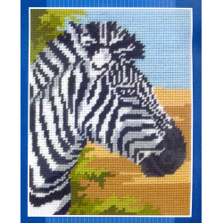 Kit canevas imprimé Zebra