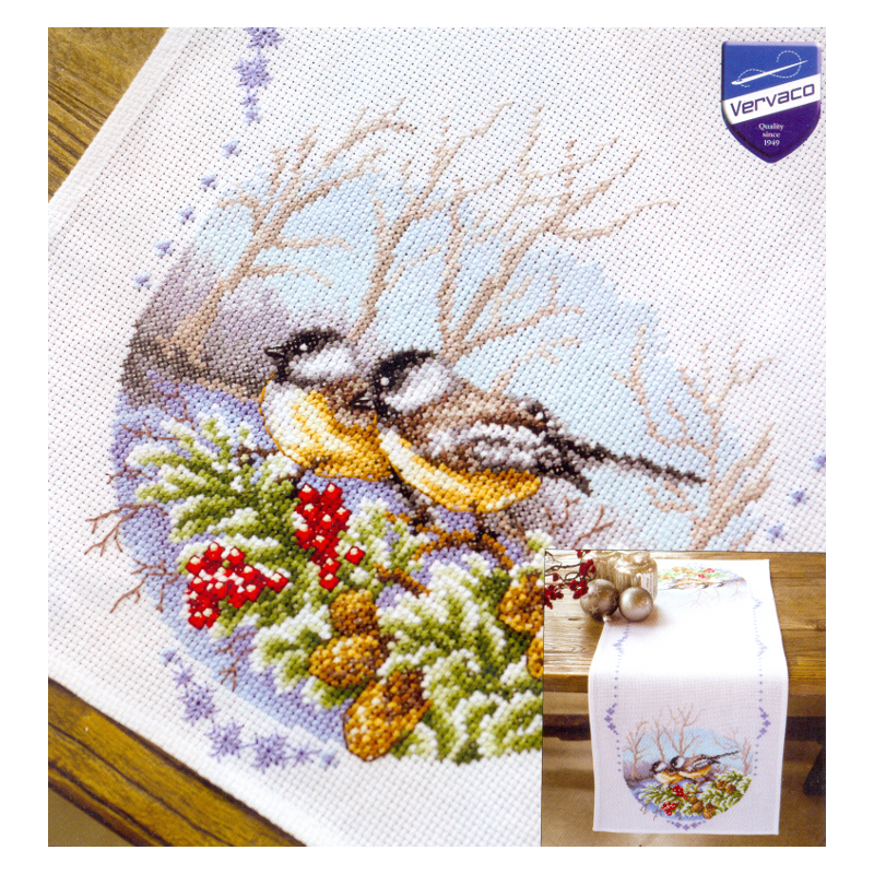 Chemin de table Mésanges