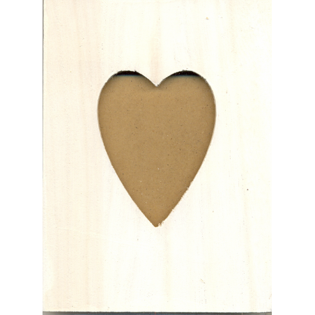 Cadre coeur en bois