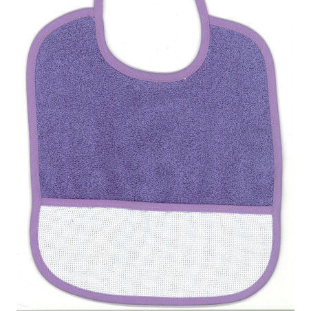 Bavoir violet avec poche