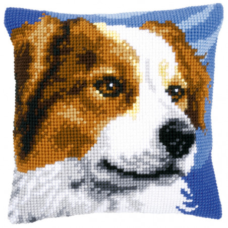 Kit coussin au point de croix Border collie