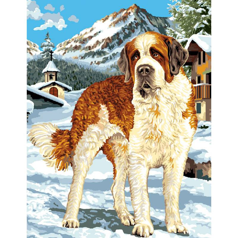 Canevas imprimé Chiots Saint Bernard