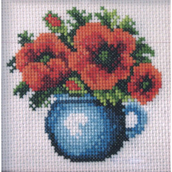 Kit imprimé Bouquet de coquelicots