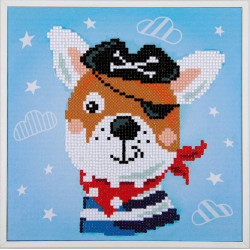 Kit Diamond painting kit Pirate dog