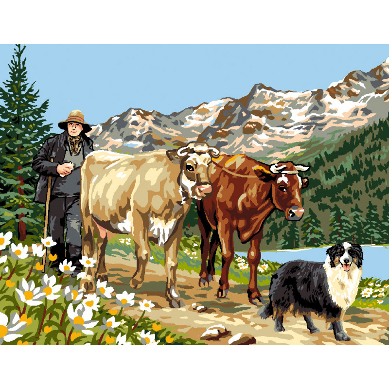 Canevas imprimé Au bord du lac