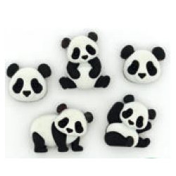 Boutons décoratifs Panda Pile