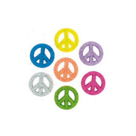 Boutons décoratifs Glitter peace signs