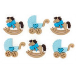 Boutons décoratifs Horse & Buggy boy
