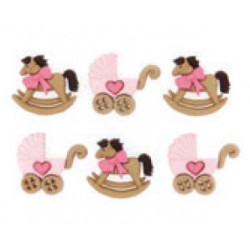 Boutons décoratifs Horse & Buggy girl