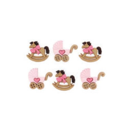 Boutons décoratifs Horse & Buggy girl