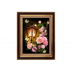 Diamond Painting Lanterne et roses