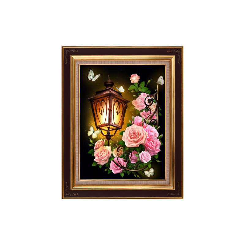 Diamond Painting Lanterne et roses