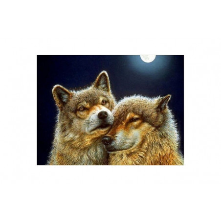 Diamond Painting Un couple de loup