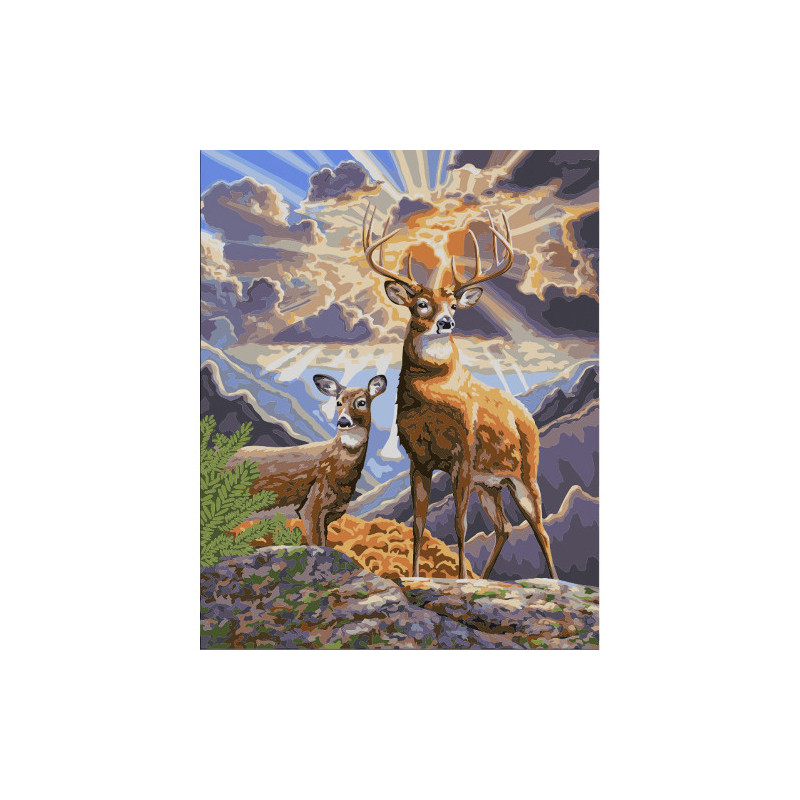 Painting Cerf du nord