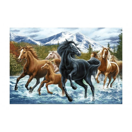 Kit Diamond painting Chevaux dans la montagne
