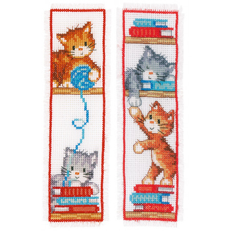 Kit marque-page Chatons ludiques lot de 2