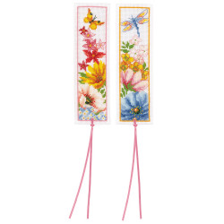 Kit marque-page Fleurs colorées lot de 2