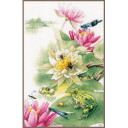 Kit au point compté Lys et grenouilles