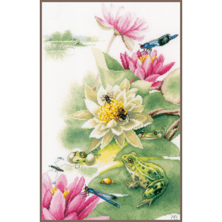 Kit au point compté Lys et grenouilles