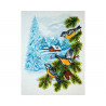 Aida imprimée Oiseaux en hiver