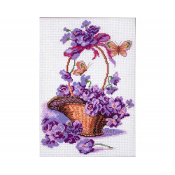 Aida imprimée Panier de fleurs