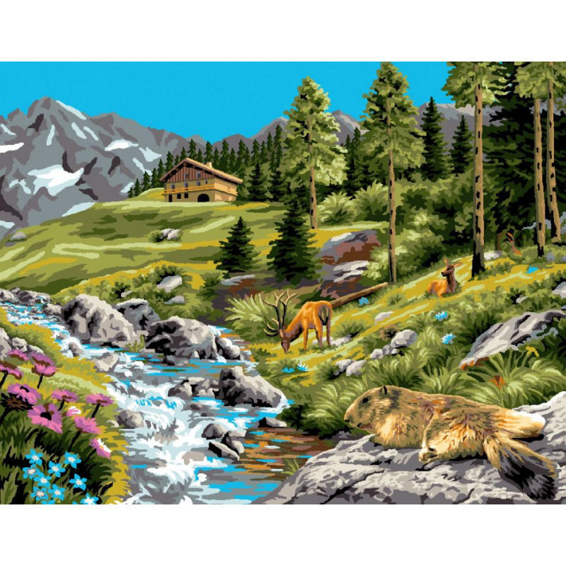 Canevas imprimé Le Torrent