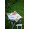 Kit nappe Fleurs orange et papillons