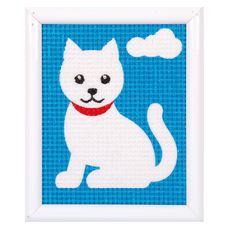 Kit tapisserie Un petit chat blanc