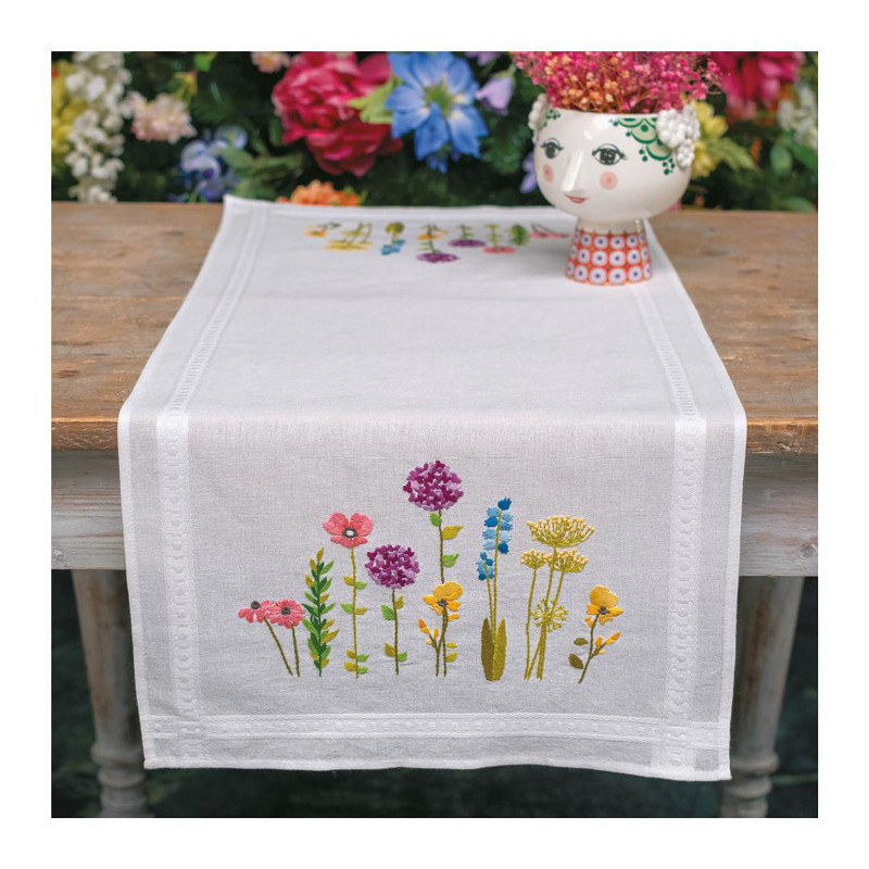 Kit chemin de table Fleurs de printemps