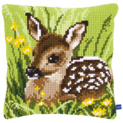 Kit coussin au point de croix Petit cerf