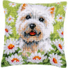 Kit coussin au point de croix Chien