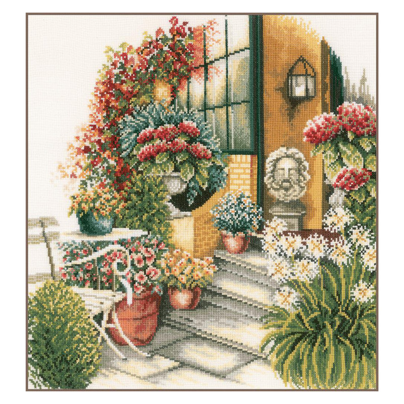 Kit au point compté Terrasse en fleur d\'automne