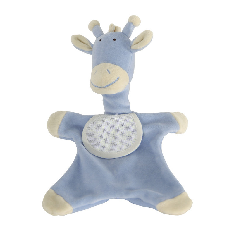 Doudou girafe bleue