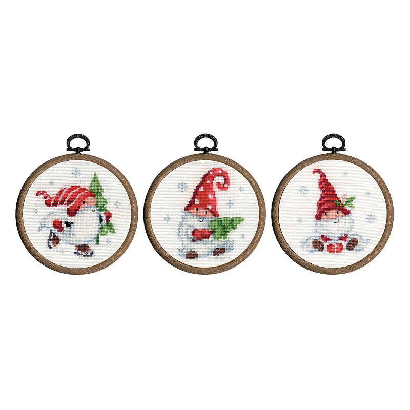 Kit miniature Gnomes de Noël lot de 3