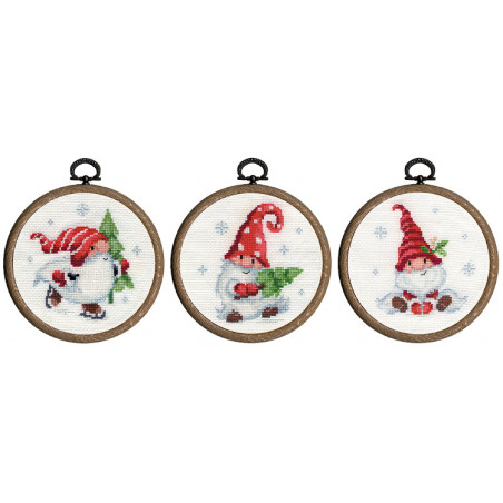 Kit miniature Gnomes de Noël lot de 3