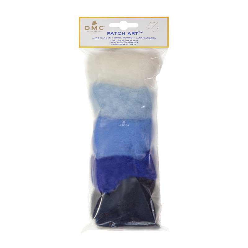 Laine de feutrage Patch art bleu