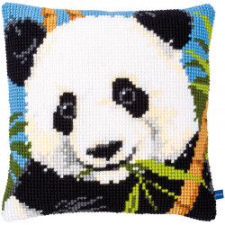 Kit coussin au point de croix Panda