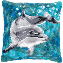 Kit coussin au point de croix Dauphin